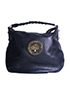 Daria Hobo, £325, Handbags, Black, Leather, Front view